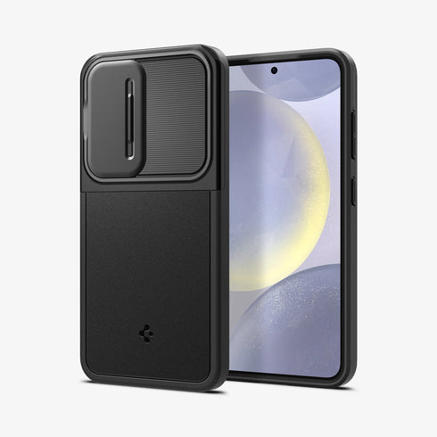 ACS07313 - Galaxy S24 Ultra Case Optik Armor in Black showing the back